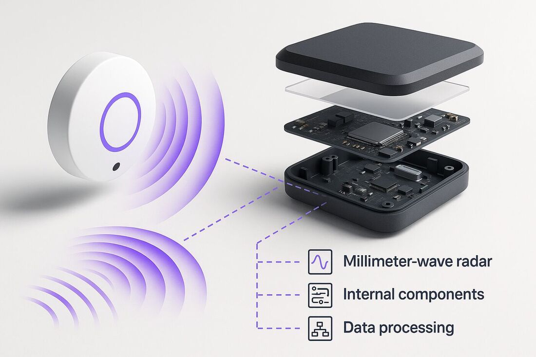 Exploded view of the MIRAI millimeter-wave radar sensor hardware